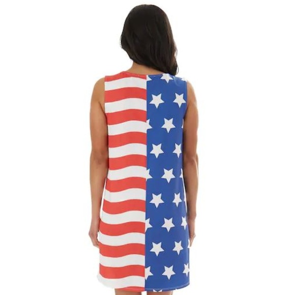 Women's USA Sleeveless Swing Dress - Picture 2 of 3